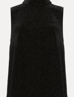 Tops & T-Shirts^Phase Eight Dove Glitter Velvet Top Black/Multi