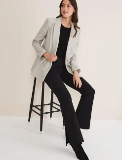 Jackets^Phase Eight Drew Wool Blazer Grey/Neutral