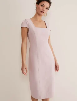 Dresses^Phase Eight Eira Midi Dress Pale Pink