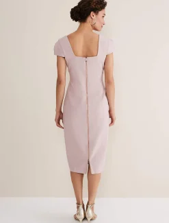 Dresses^Phase Eight Eira Midi Dress Pale Pink