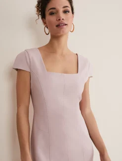 Dresses^Phase Eight Eira Midi Dress Pale Pink