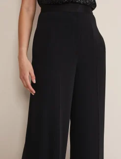 Trousers & Shorts^Phase Eight Elandra Wide Leg Tux Trousers Black