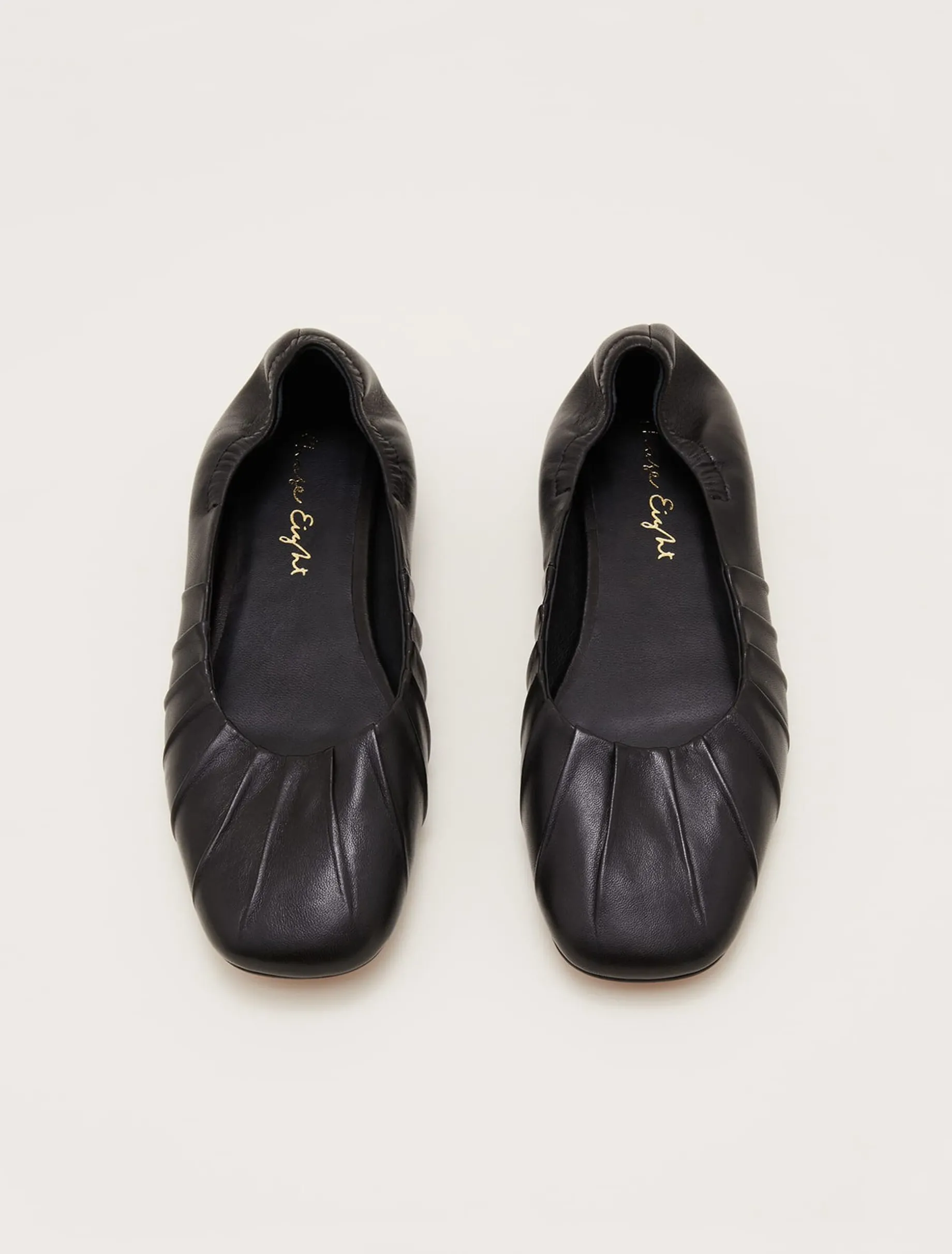 Flats^Phase Eight Elasticated Pump Black