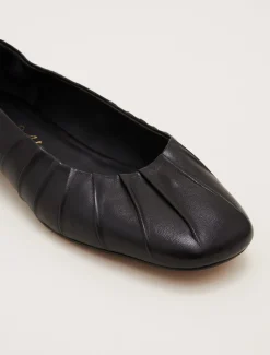 Flats^Phase Eight Elasticated Pump Black