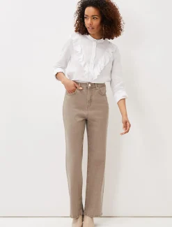Trousers & Shorts^Phase Eight Eleyana Clay Dye Wide Leg Jean Grey