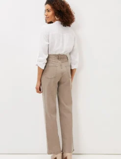 Trousers & Shorts^Phase Eight Eleyana Clay Dye Wide Leg Jean Grey