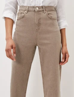 Trousers & Shorts^Phase Eight Eleyana Clay Dye Wide Leg Jean Grey