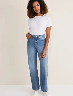 Trousers & Shorts^Phase Eight Eleyana Wide Leg Jean Mid Wash