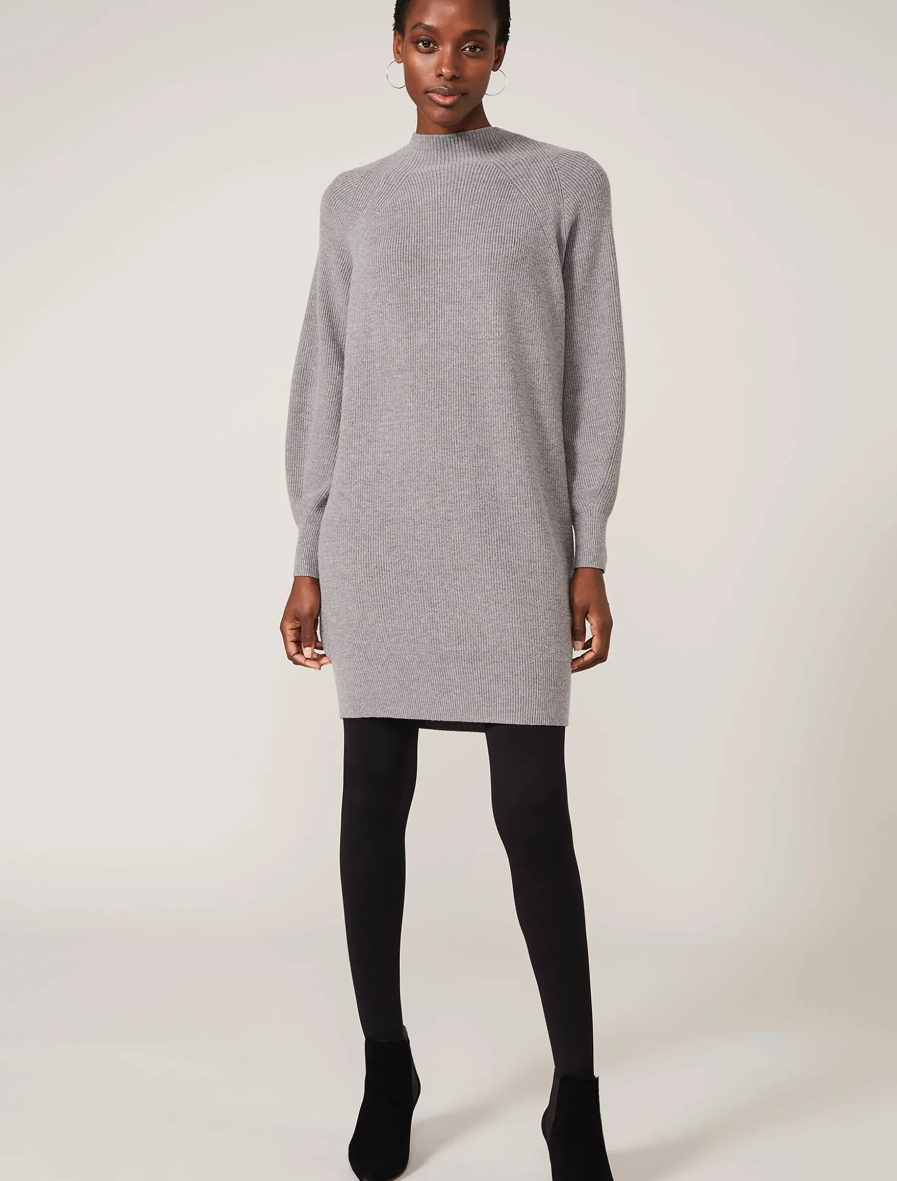 Dresses^Phase Eight Eliana Knitted Jumper Dress Grey