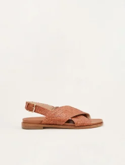 Sandals & Wedges^Phase Eight Elle Leather Crossover Sandals Tan