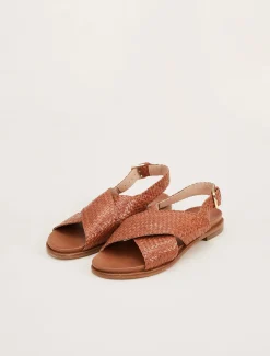 Sandals & Wedges^Phase Eight Elle Leather Crossover Sandals Tan