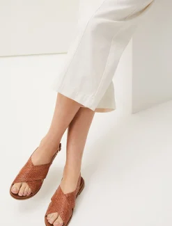 Sandals & Wedges^Phase Eight Elle Leather Crossover Sandals Tan