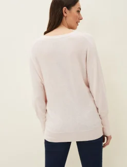 Knitwear^Phase Eight Ellen Fine Knit Jumper Pale Pink