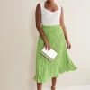 Skirts^Phase Eight Elmina Geo Pleated Midi Skirt Green