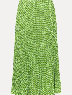 Skirts^Phase Eight Elmina Geo Pleated Midi Skirt Green