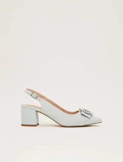Occasion Shoes^Phase Eight Embellished Block Heel Shoe Eau De Nil