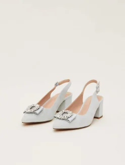 Occasion Shoes^Phase Eight Embellished Block Heel Shoe Eau De Nil