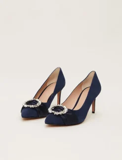Occasion Shoes^Phase Eight Embellished Court Shoe Navy