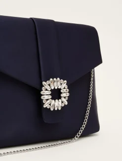 Bags^Phase Eight Embellished Envelope Clutch Bag Navy