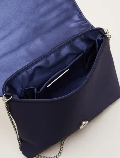 Bags^Phase Eight Embellished Envelope Clutch Bag Navy