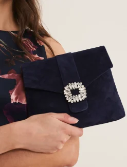 Bags^Phase Eight Embellished Front Bag Navy