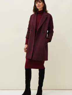 Coats^Phase Eight Emery Double Breasted Wool Coat Port