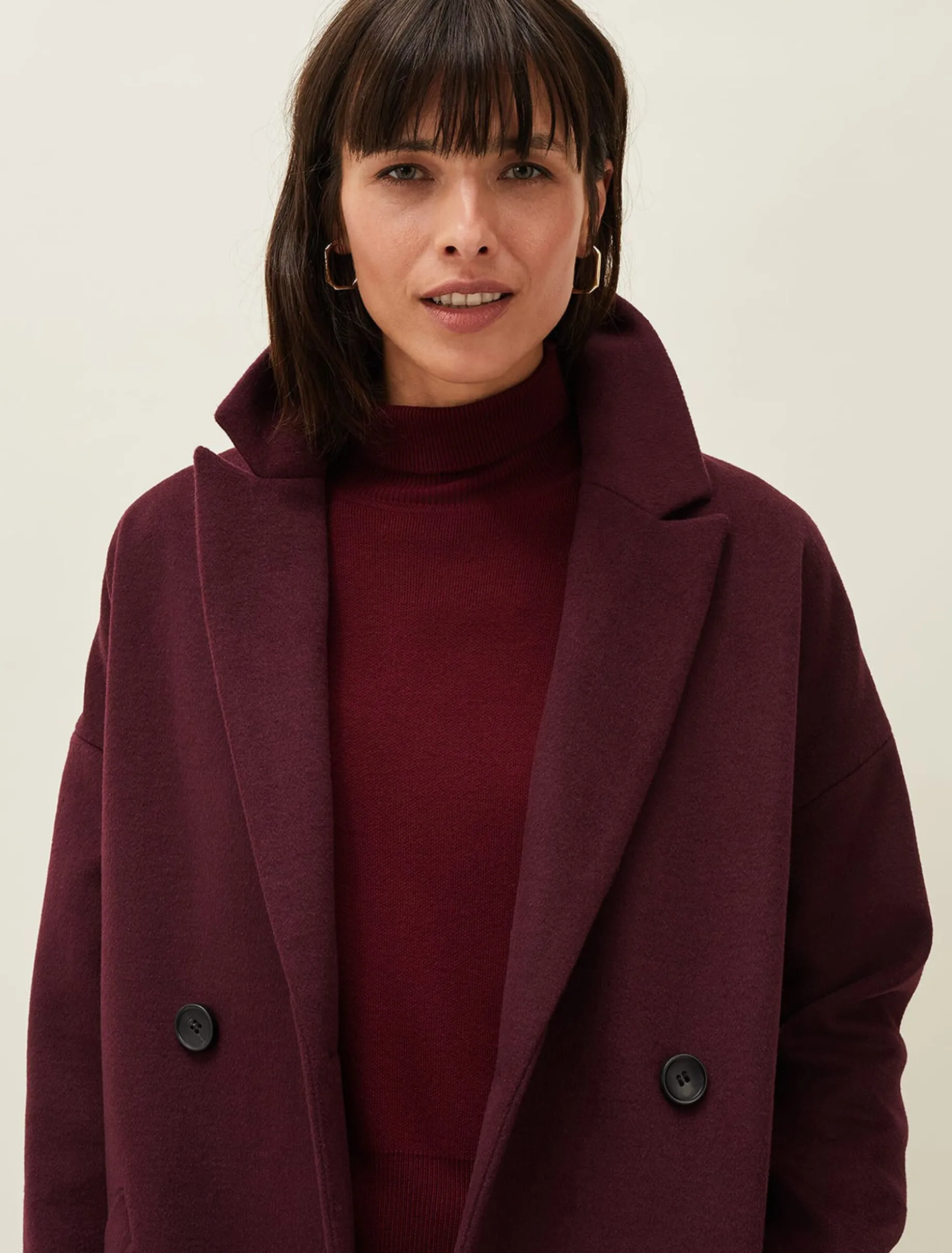 Coats^Phase Eight Emery Double Breasted Wool Coat Port