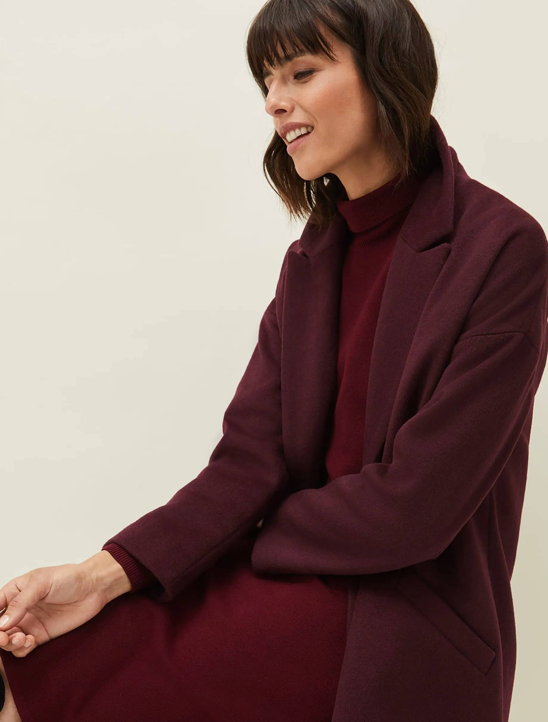 Coats^Phase Eight Emery Double Breasted Wool Coat Port