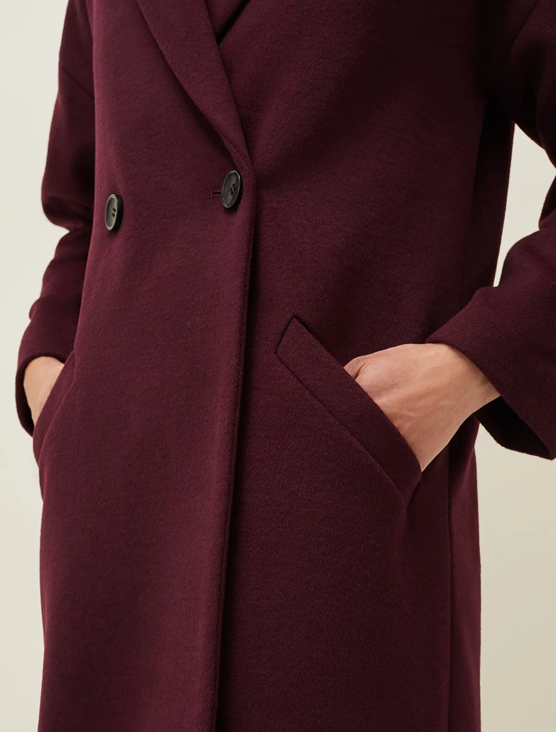 Coats^Phase Eight Emery Double Breasted Wool Coat Port