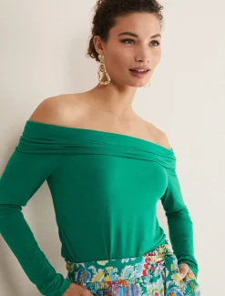 Tops & T-Shirts^Phase Eight Emili Bardot Top Green
