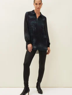 Trousers & Shorts^Phase Eight Erica Snake Skin Leggings Black