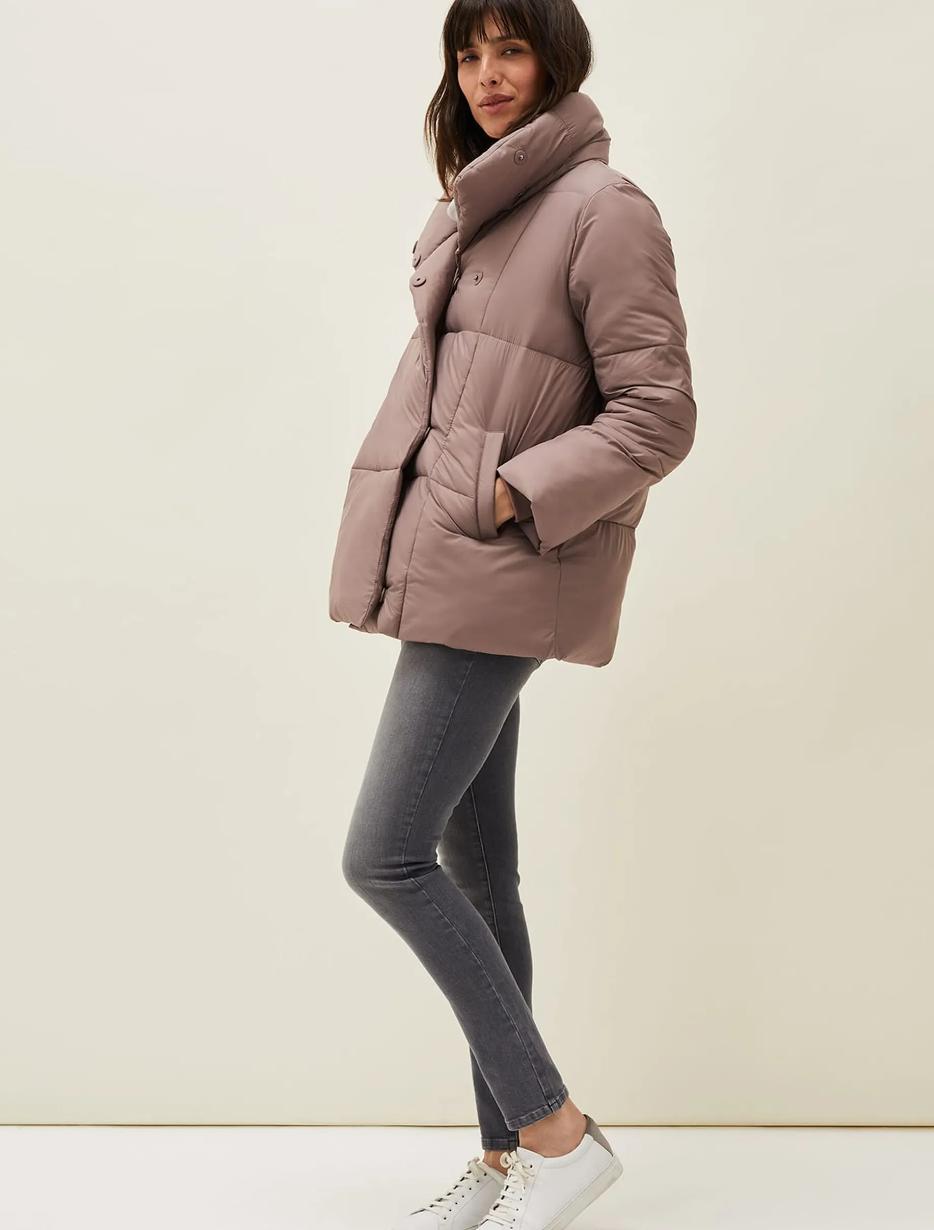 Coats^Phase Eight Eshima Short Puffer Coat Mink