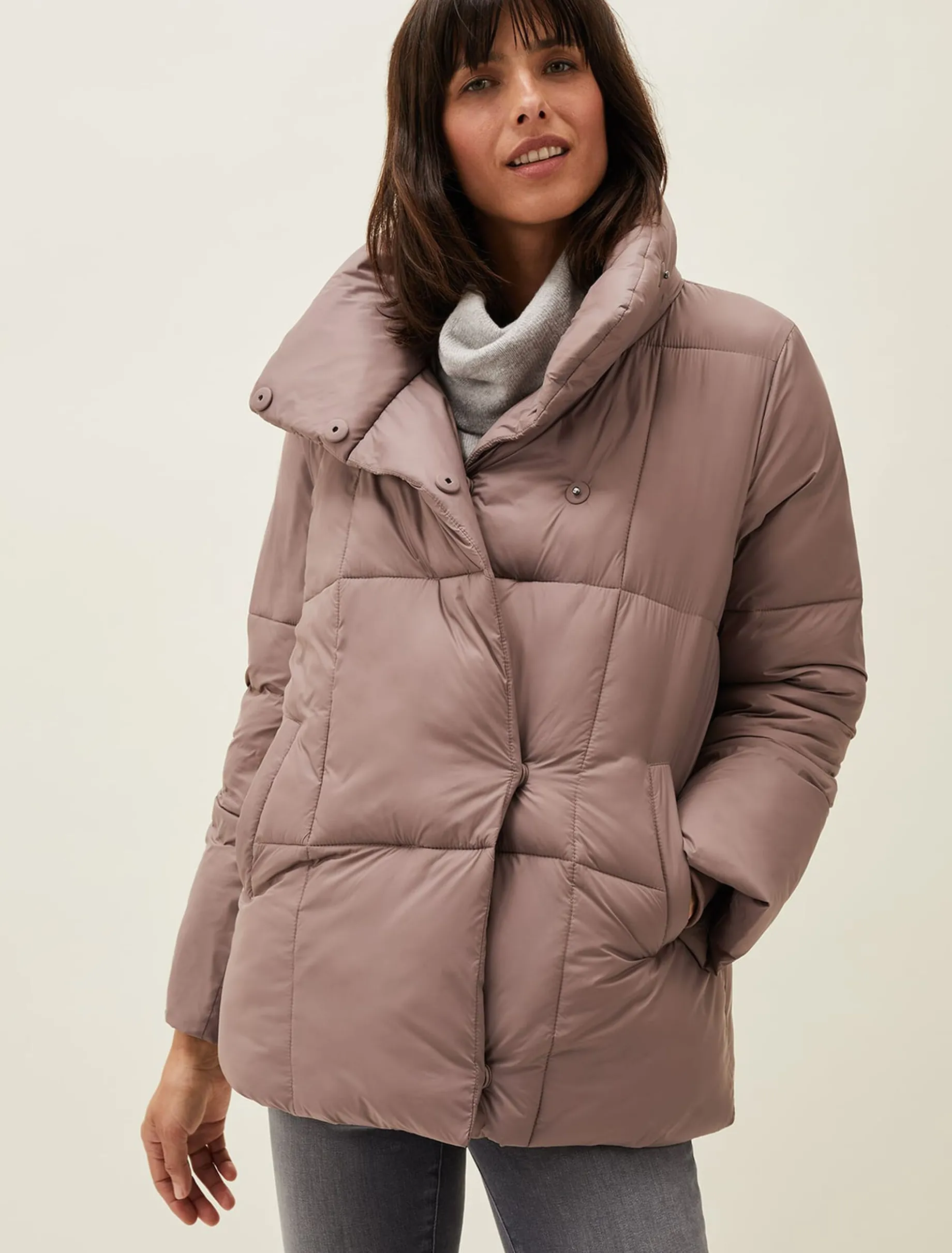Coats^Phase Eight Eshima Short Puffer Coat Mink