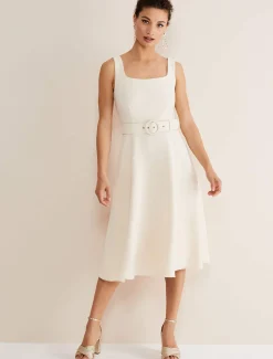 Dresses^Phase Eight Ethel Fit And Flare Dress Cream
