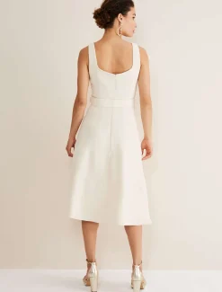 Dresses^Phase Eight Ethel Fit And Flare Dress Cream