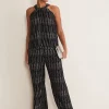 Trousers & Shorts^Phase Eight Eula Lurex Trouser Co-Ord Black/Gold