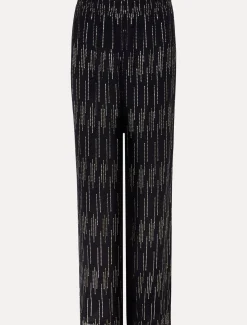 Trousers & Shorts^Phase Eight Eula Lurex Trouser Co-Ord Black/Gold