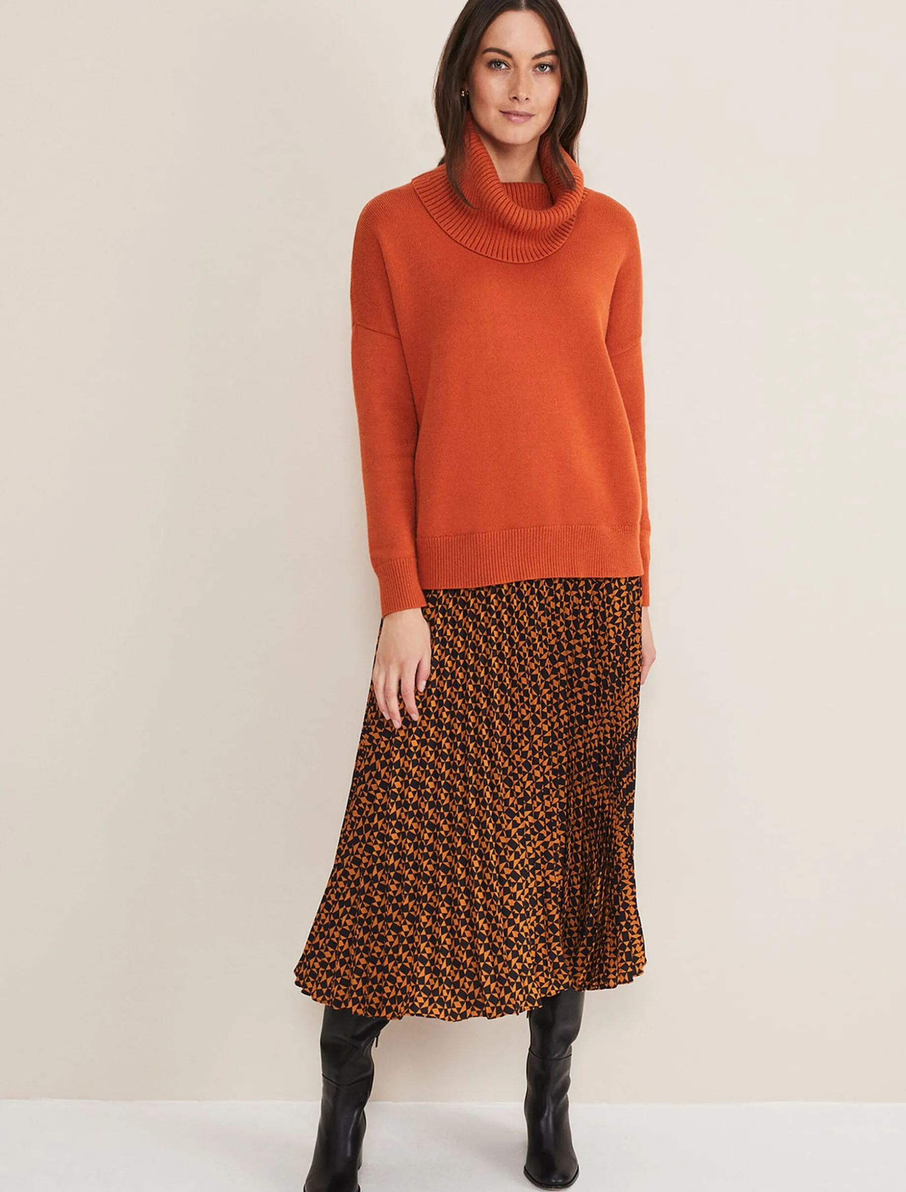 Knitwear^Phase Eight Eva Chunky Knit Orange