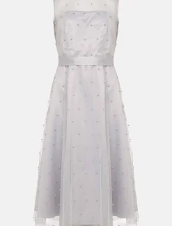 Dresses^Phase Eight Evadine Pearl Embellished Tulle Dress Mineral