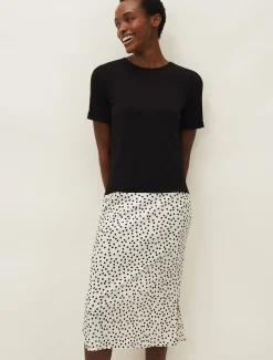 Dresses^Phase Eight Fae Colourblock Spot Dress Black/Ivory