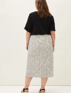 Dresses^Phase Eight Fae Colourblock Spot Dress Black/Ivory