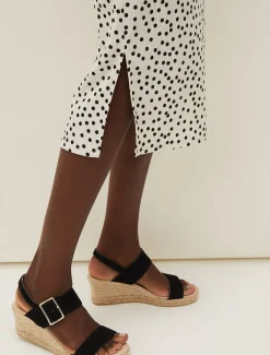 Dresses^Phase Eight Fae Colourblock Spot Dress Black/Ivory