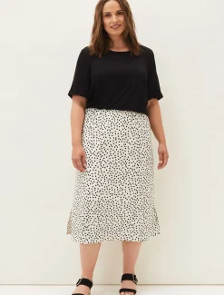 Dresses^Phase Eight Fae Colourblock Spot Dress Black/Ivory