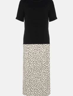 Dresses^Phase Eight Fae Colourblock Spot Dress Black/Ivory