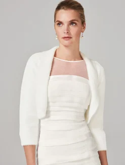 Jackets^Phase Eight Fay Fluffy Bolero Ivory