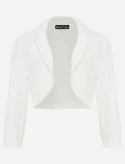 Jackets^Phase Eight Fay Fluffy Bolero Ivory