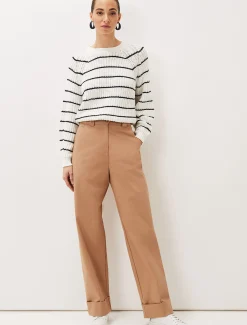 Trousers & Shorts^Phase Eight Faya Wide Leg Tailored Trouser Caramel