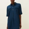 Dresses^Phase Eight Faye Textured Tunic Dress Teal