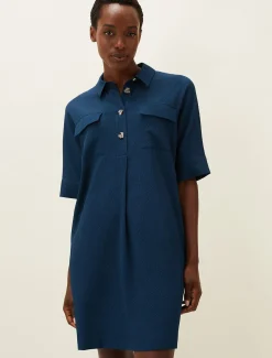 Dresses^Phase Eight Faye Textured Tunic Dress Teal