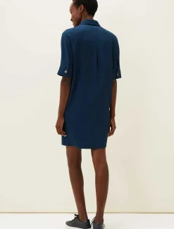 Dresses^Phase Eight Faye Textured Tunic Dress Teal
